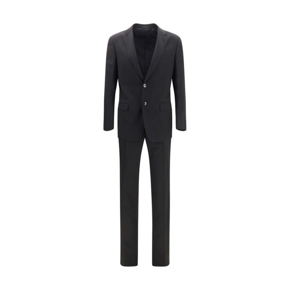 Giorgio Armani Black Wool Oves Aries Two-Piece Men's Suit